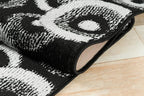 Custom Size Long Black Hallway Runner Rug | Cut to Length 2'3" x 16' (Runner) | Non-Slip & Machine Washable | REMNAZ