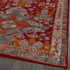 LUXE WEAVERS Moroccan Floral Red 8x10 Area Rug for Living Room