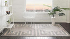 Unique Loom Athens Collection Classic Geometric Modern Border Design Area Rug (10' 0 x 13' 0 Rectangular, Gray/ Beige)