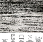 SAFAVIEH Area Rug 12x15 - Adirondack Collection - Large - Silver & Black, Modern Ombre Design, Non Shedding & Easy to Clean, Ideal for Living Room, Bedroom, Office, Dining Space (ADR113A)