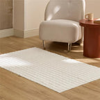 Bedsure 3x5 Fluffy Area Rugs for Living Room, Machine Washable Rugs, Non-Slip Backing, Non-Shedding, Pet Friendly Throw Rug for Bedroom Dining Room, Coconut White