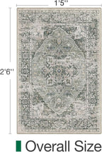LUMI Indoor Door Mat 17x30, Washable Low Pile Entry Rug with Non-Slip Rubber Backing, Durable Welcome Mat for Entryway, Hallway, Patio, or Porch