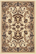 Rugs.com Yasmin Collection Rug – 2' x 3' Ivory Medium Rug Perfect for Entryways, Kitchens, Breakfast Nooks, Accent Pieces