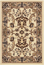 Rugs.com Yasmin Collection Rug – 2' x 3' Ivory Medium Rug Perfect for Entryways, Kitchens, Breakfast Nooks, Accent Pieces