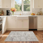 RUGSREAL Small Area Rug 2x3 Entryway Mat with Rubber Backing Stain Resistant Throw Carpet Modern Solid Color Bath Mat Contempowary Washable Rug for Living Room Bedroom Dining Room Kitchen, Taupe 2x3