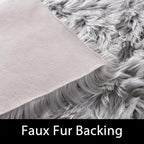 Latepis Gray Rugs for Bedroom Small Throw 3x4 Area Faux Fur Rug Washable Fluffy Sheepskin Rugs Bedside Fuzzy Rug for Luxury Home Decor