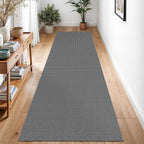 Braided Runner Rug 3x8 Ft Washable Runners for Hallways Non Slip Rubber Backed Kitchen Runners Cotton Entryway Runner Indoor, Woven Floor Carpet for Hall Kitchen Bedroom, Dark Grey/Grey