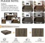 2x6 Machine Washable Runner Rug, Kitchen Hallway Area Rug, Brown Black Vintage Moroccan Rug Ultra Non-Slip Low Pile Soft Faux Wool Carpet, Kids and Pets Friendly for Bedroom Entryway Bedside Decor Rug