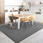 AROGAN Washable 6×9 Living Room Rug, Modern Area Rugs with Soft Memory Foam for Bedroom, Minimalist Non-Slip Indoor Floor Carpet for Dining Room Office Kids Playroom Decor, Black and White