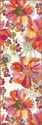 Rugshop Multi Bright Flowers Non Slip Non-Shedding Runner Rug for Hallway, Corridor and Kitchen, 2'7" x 12'