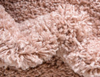Unique Loom Davos Shag Collection Area Rug - Solid (5' 1" Square, Dusty Rose)