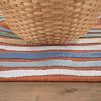 CAMILSON Indoor Outdoor Rug, Orange 8x10 Geometric Arch Striped Area Rugs for Patio and Home Areas, Easy-Cleaning Non-Shedding Living Room, Garden and Deck Washable Outside Carpet (8 x 10)