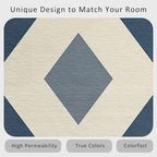 Geometric Rug, Washable 3x4 Rug for Living Room, Modern Abstract Patterned Indoor Carpet, Geometric Decor for Home, Bedroom, Soft Non Slip Thin Design FER93