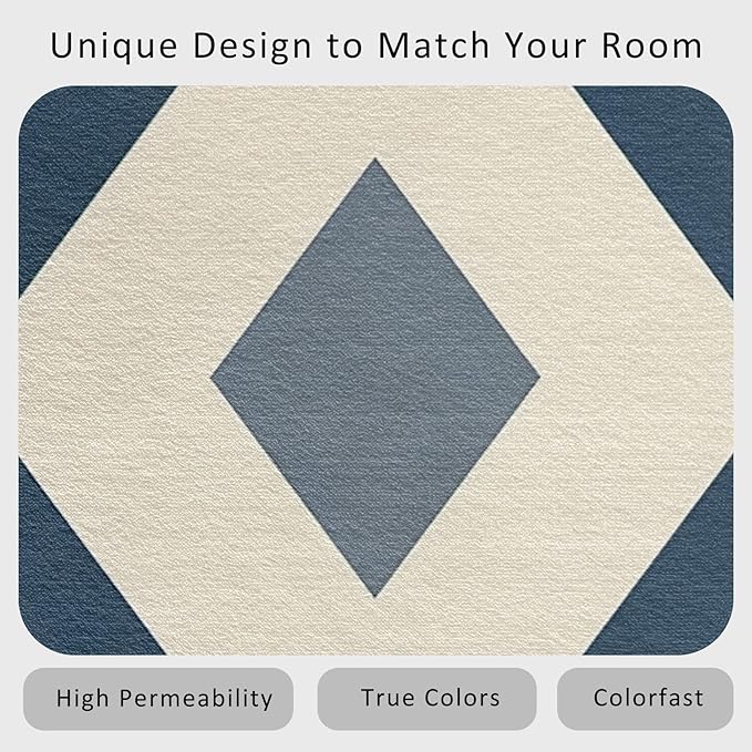 Geometric Rug, Washable 6x8 Rug for Living Room, Modern Abstract Patterned Indoor Carpet, Geometric Decor for Home, Bedroom, Soft Non Slip Thin Design FER100