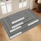 LEKEEPGO Door Mat 32"x47", Non Slip Door Mat Indoor Entrance, Rubber Backing Front Indoor Door mats Washable Absorbent Low-Profile Entryway Entry Resist Dirt Inside Door Mats, Light Grey