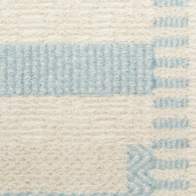 Nourison Home Nordic Ivory Blue 4' x 6' Area Rug - Easy Clean, Non Shedding, Bed Room, Living Room, Dining Room, Kitchen (4' x 6')