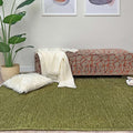 Alfa Rich 4x6 Green Washable Area Rugs for Living Room Bedroom Kitchen Cotton Decor Solid Rug