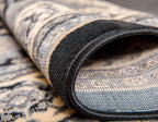 Unique Loom Sialk Hill Collection Area Rug - Washington (6' 1" x 9' Rectangle Black/Gray)