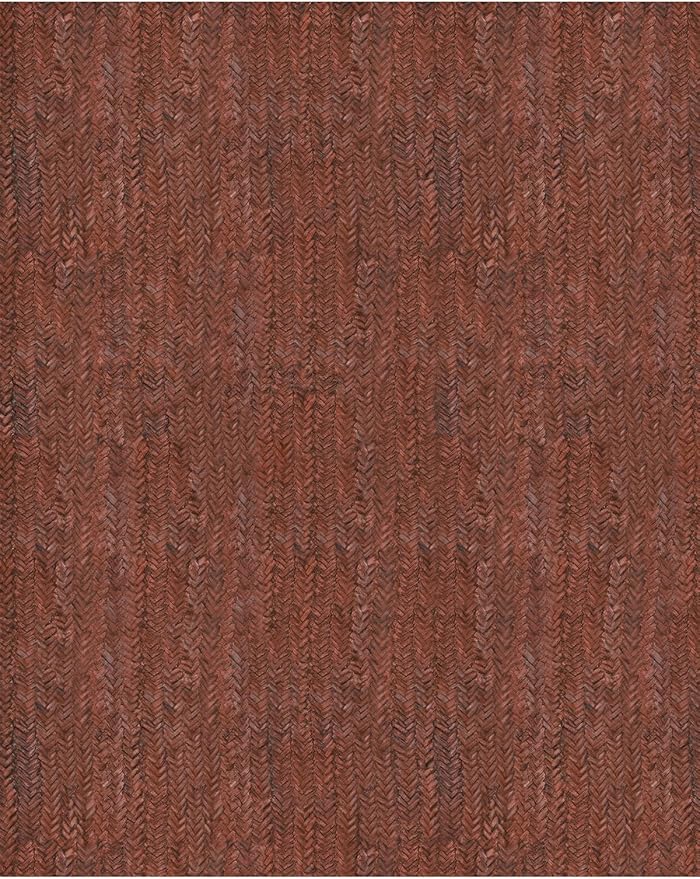 Eleisa Modern Vintage 6x9 Herringbone Chevron Area Rug for Living Room, Wine & Red, Non-Slip Stain Resistant Washable Rug, Farmhouse Home Decor Carpet for Bedroom, Kitchen, Dining Room