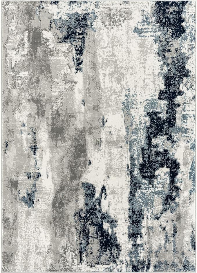 LUXE WEAVERS Kimberly Collection Ivory 5x7 Modern Abstract Area Rug