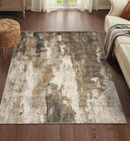 LUXE WEAVERS Lagos Collection Beige 5x7 Abstract Area Rug