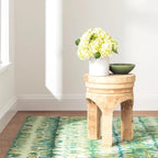 Dash and Albert Paint Chip Wool Area Rug - 3' x 5' Moss Graphic Hand Micro Hooked Accent Rug - Durable, High Traffic Areas Hallway, Living Room, Stairs