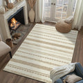 jinchan Moroccan Boho 3x5 Area Rugs for Entryway - Machine Washable Soft Throw Rug Bohemian Design Non-Slip Carpet for Entrance Living Room Kitchen Bedroom (3‘x5', Beige)