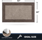 PURRUGS Dirt Trapping Door Mat 20" x 32", Non-Slip/Skid Machine Washable Entryway Rug, Shoes Scraper, Throw Rug, Super Absorbent Area Rug for Muddy Wet Shoes and Paws, Beige & Grayish Brown
