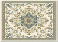 Bohemian Rectangular Area Rugs for Living Room Bedroom 2.8 x 5 ft Vintage Farmhouse Floral Pattern Non-Shedding Soft Low Pile Rug Non Slip Washable Rug for Nursery Entryway Playroom