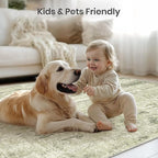 Valenrug Washable Rug 9x12 - Stain Resistant 9x12 Area Rugs for Living Room, Non Slip Backing Printed Rugs for Bedroom, Folable Machine Washable Area Rug(Green,9'x12')