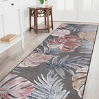CAMILSON Runner Outdoor Rugs Oriental Retro Traditional Floral Medallion Area Rug 2x7 Non-Shedding Stain Resistant Indoor Carpet for Bathroom Hallway Kitchen Office (2 x 7 / Brown)