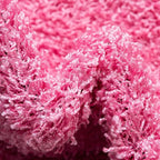 Unique Loom Solid Shag Collection Area Rug (5' 1" x 8' Oval, Taffy Pink)