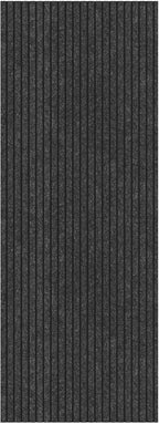 Ottomanson 2'7" x 36' Hallway Runner with Scraper Pile - Extra Durable Non-Slip Rug Mat for Indoor & Outdoor Use - Ideal for Kitchen, Entryway & Garage - High-Traffic Carpet, Black