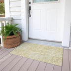 Addison Rugs Chantille ACN591 Wheat 1'8" x 2'6" Indoor Outdoor Area Rug, Easy Clean, Machine Washable, Non Shedding, Bedroom, Living Room, Dining Room, Kitchen, Patio Rug
