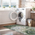 2x8 Runner Rug for Hallways Kitchen Modern Abstract Washable Runner Rug Soft Non Slip Marble Carpet Runner for Laundry Entryway Bedroom Bathroom