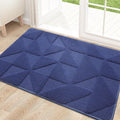 OLANLY Door Mats Indoor, Non-Slip, Absorbent, Dirt Resist, Entrance Washable Mat, Low-Profile Inside Entry Doormat for Entryway (36x24 inches, Navy)