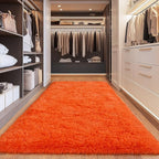 Fluffy Area Rugs for Living Room, Soft Shaggy Carpets for Living Room, Upgrade Anti-Slip Fuzzy Rugs for Kids' Room, Perfect Decor for Modern Home Orange 2x6 Feet