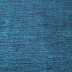 Rugsotic Carpets Hand Knotted Gabbeh Wool 2'6''x10' Runner Rug Solid Blue L00111