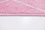 Unique Loom Trellis Frieze Collection Area Rug - Geometric (9' x 12' 2", Light Pink/ Ivory)