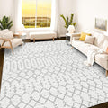 Istana 8x10 Area Rug - Grey 8x10 Rugs for Living Room - Foldable Rugs for Bedroom - Stain Resistant Washable Rug - Eco-Friendly Area Rugs - Easy to Clean Living Room Rug