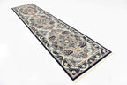 Unique Loom Narenj Collection Classic Traditional Medallion Textured Design Area Rug, 3 x 13 ft, Navy Blue/Tan