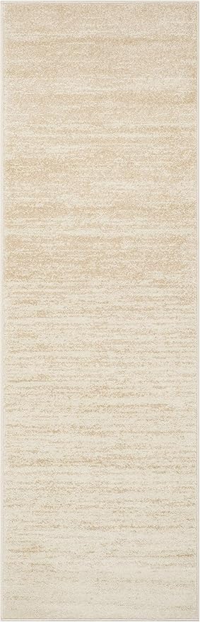 SAFAVIEH Adirondack Collection Runner Rug - 2'6" x 22', Champagne & Cream, Modern Ombre Design, Non Shedding & Easy to Clean, Ideal for Hallway, Foyer, Kitchen, Entryway, Bedroom (ADR113W)