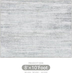 MUJOO 8x10 Area Rugs,Washable Rugs for Living Room Bedroom Dining Room,Modern Abstract Large Non Slip Carpet Indoor,Low Pile Throw Rug Accent Neutral Grey
