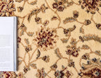 Unique Loom Voyage Collection Traditional Oriental Classic Intricate Design Area Rug (8' 0 x 8' 0 Round, Ivory/Gold)