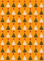 Soft Burnt Orange and Red 3D Texture Rug 2x6 Mid Century Modern Washable Area Rugs for Bedroom Dining Room Nursery Room Living Room Low Pile Durable Floor Deco Indoor Carpet Cute Bathmat
