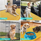 OLANLY Dog Door Mat for Muddy Paws 40x32, Absorbs Moisture and Dirt, Absorbent Non-Slip Washable Doormat, Quick Dry Chenille Mud Mat for Dogs, Entry Indoor Entryway Carpet for Inside Floor, Yellow