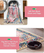 Area Rug 4x6.5 Pink Boho Rug Washable Vintage Rug for Kitchen Living Room Bedroom Bathroom Office Low Pile Non Slip Indoor Floor Carpet
