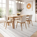 Nakagishi 7x9 Area Rug Living Room: Washable Boho Large Neutral Soft Farmhouse Modern Rugs Stain Resistant Moroccan Non-Slip Indoor Carpet for Bedroom Nursery Kids Playroom Office Dining Room- Gray