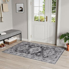 Dripex Vintage Washable Rug 3x5 Area Rug for Living Room Soft Bedside Rug Low-Pile Non-Skid Kitchen Rug Entryway Mat Farmhouse Office Carpet Home Decor