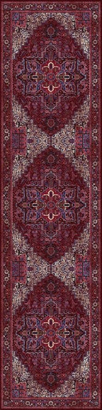 Fame Rugs Turkish Rug. Washable Vintage Oriental Antique Inspired Traditional Doormat Small Modern Area Rugs Luxury Entryway Entry Bedroom Bathroom Kitchen (398RR, 2'5 x 9'8)